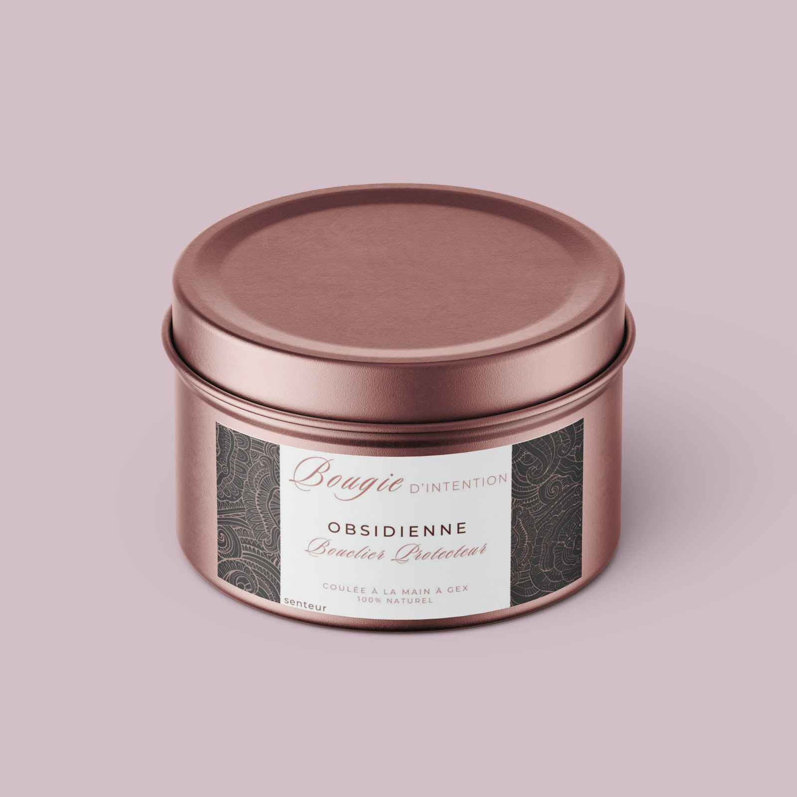 Bougie d'intention - Obsidienne